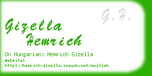 gizella hemrich business card